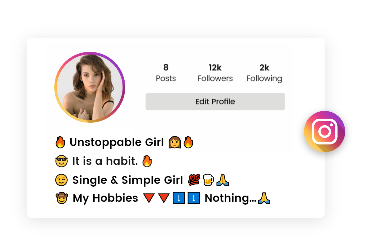 instagram bio for girls with emojis