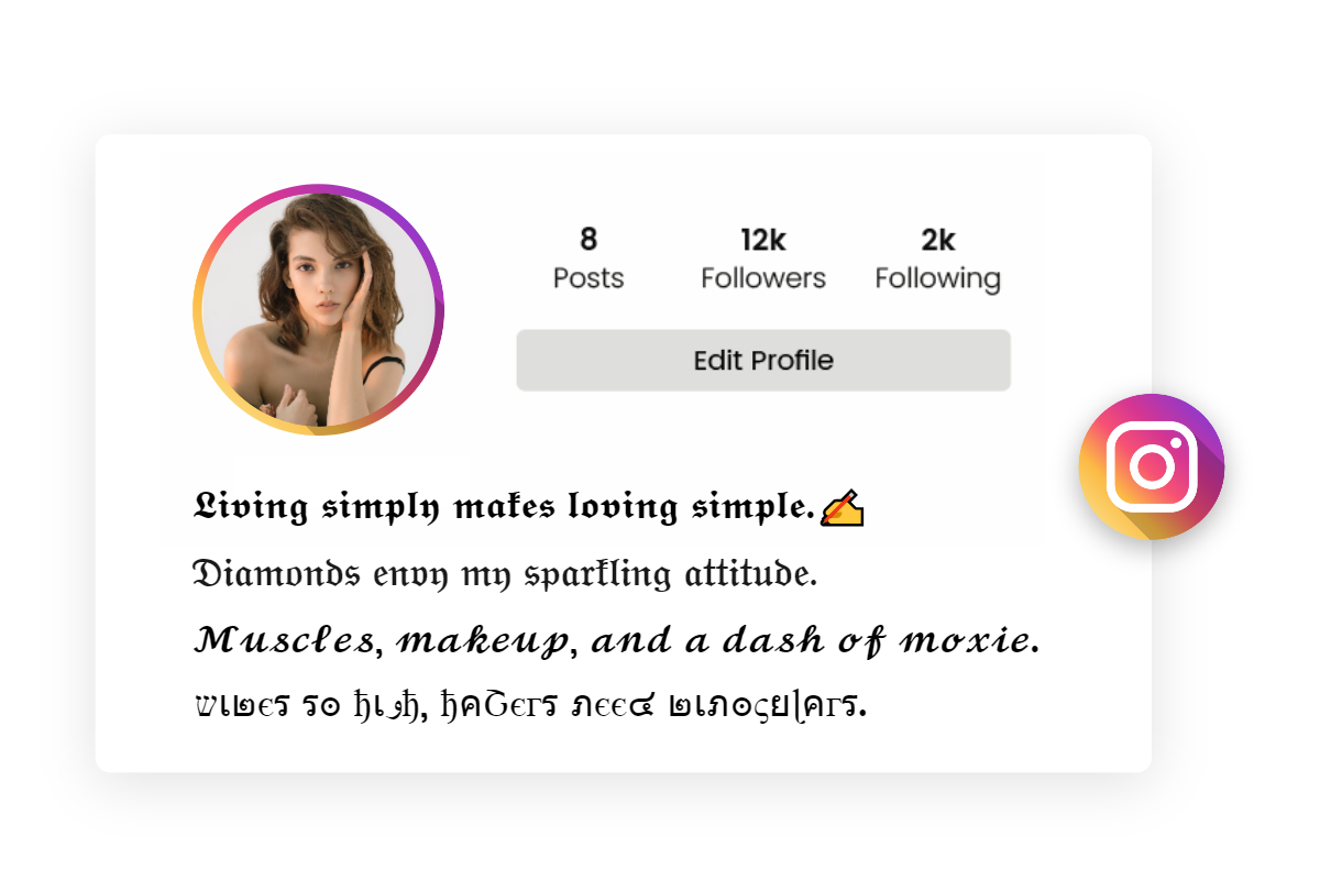 instagram bio for girls with stylish fonts
