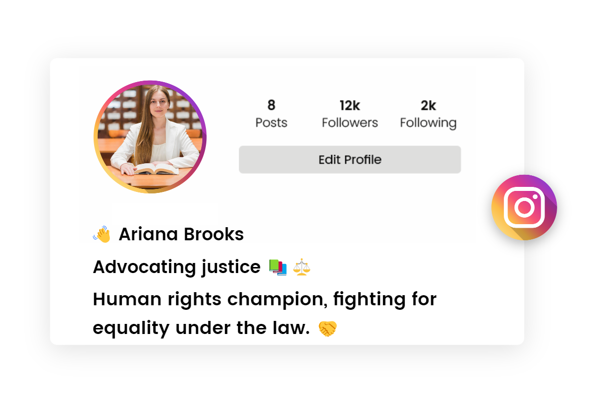 instagram bio for law student