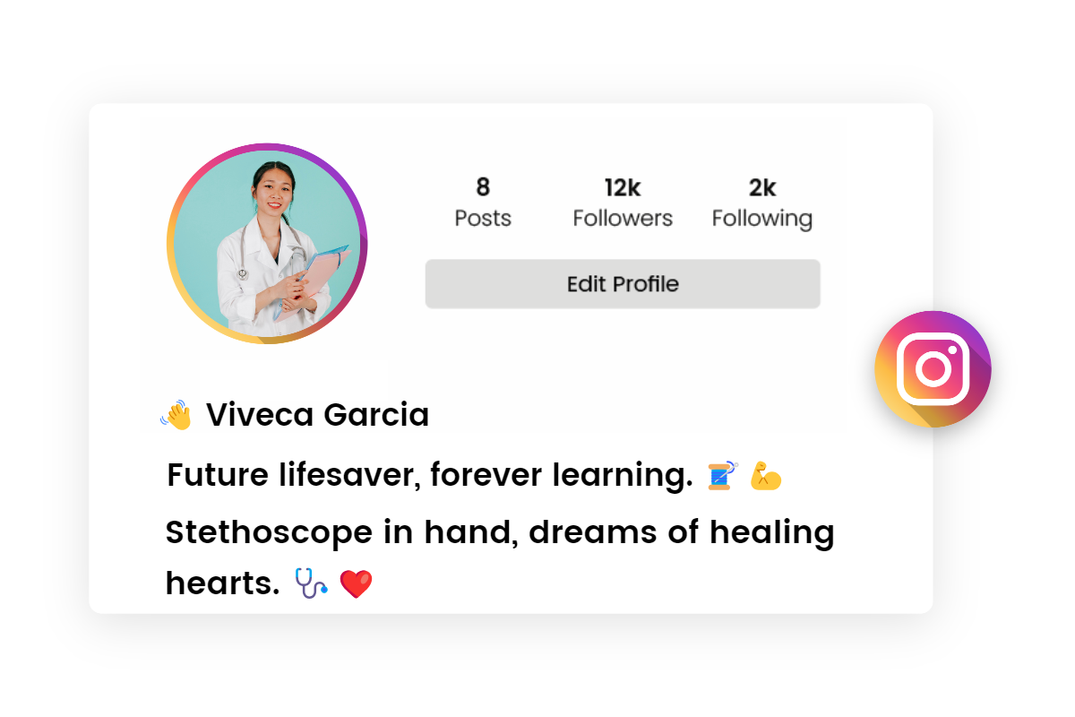 instagram bio for medical student