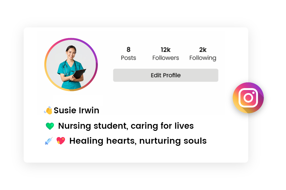 instagram bio for nursing student