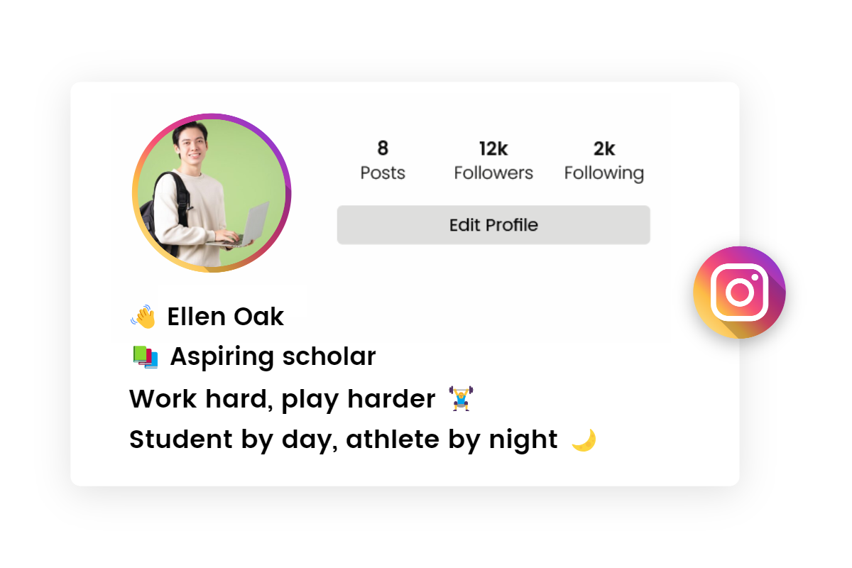 instagram bio for student boy