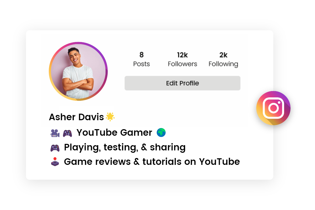 instagram bio for youtuber gamer