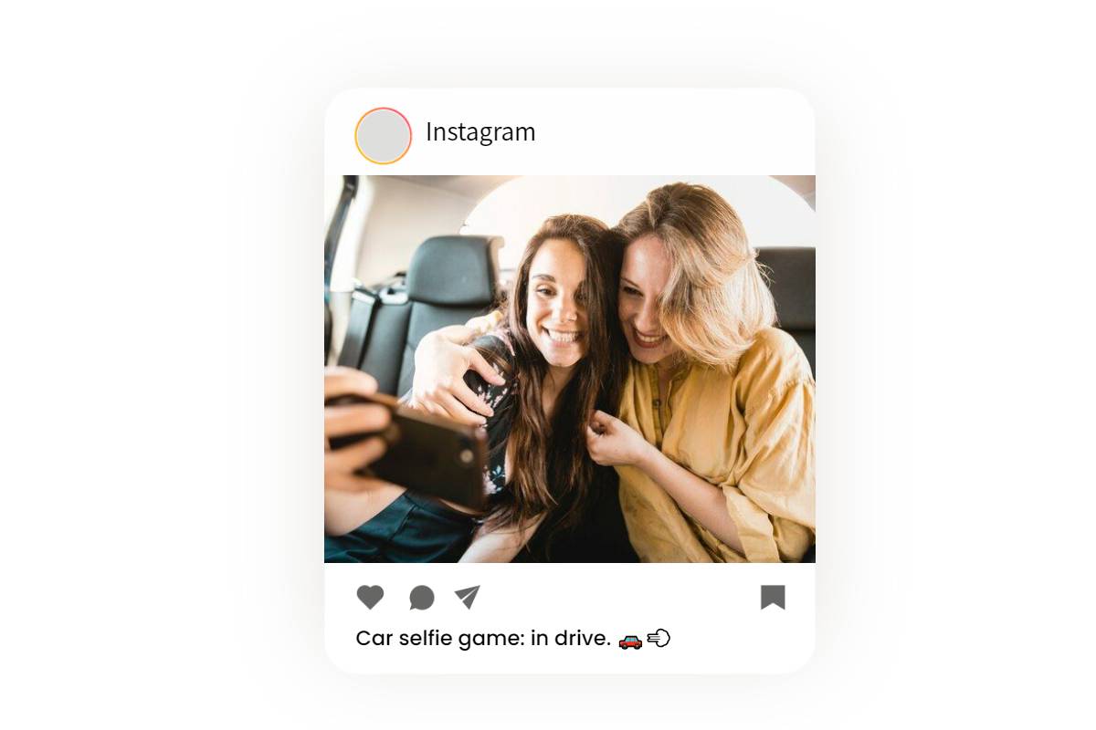 instagram captions for car selfies capturing two young girls