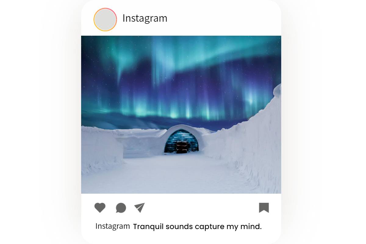 instagram post with nature caption