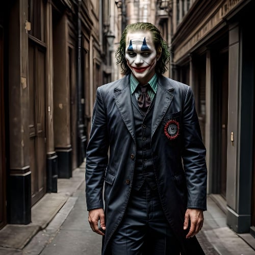 a man in joker costume