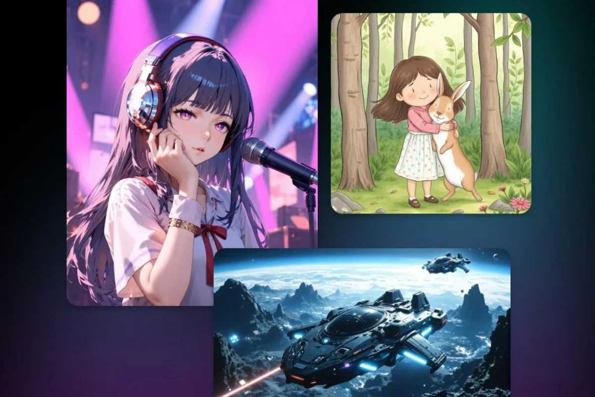 le générateur d'image IA de Fotor génère des images de différents styles tels que l'anime, le cartoon