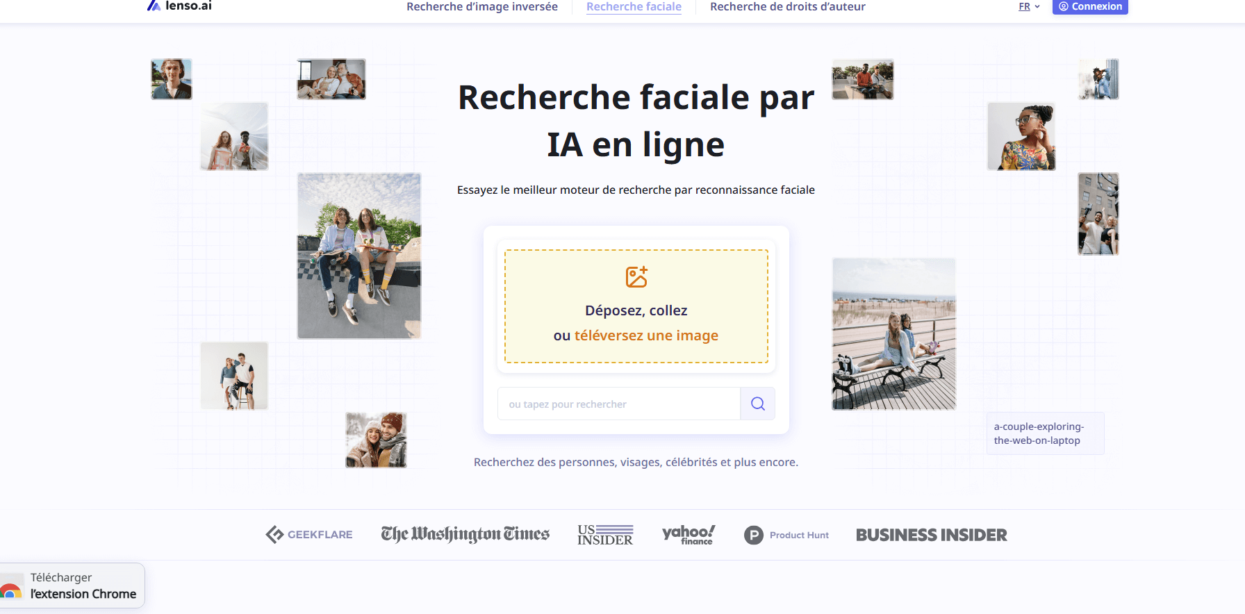 lenso ai pour rechercher les visages similaires en ligne
