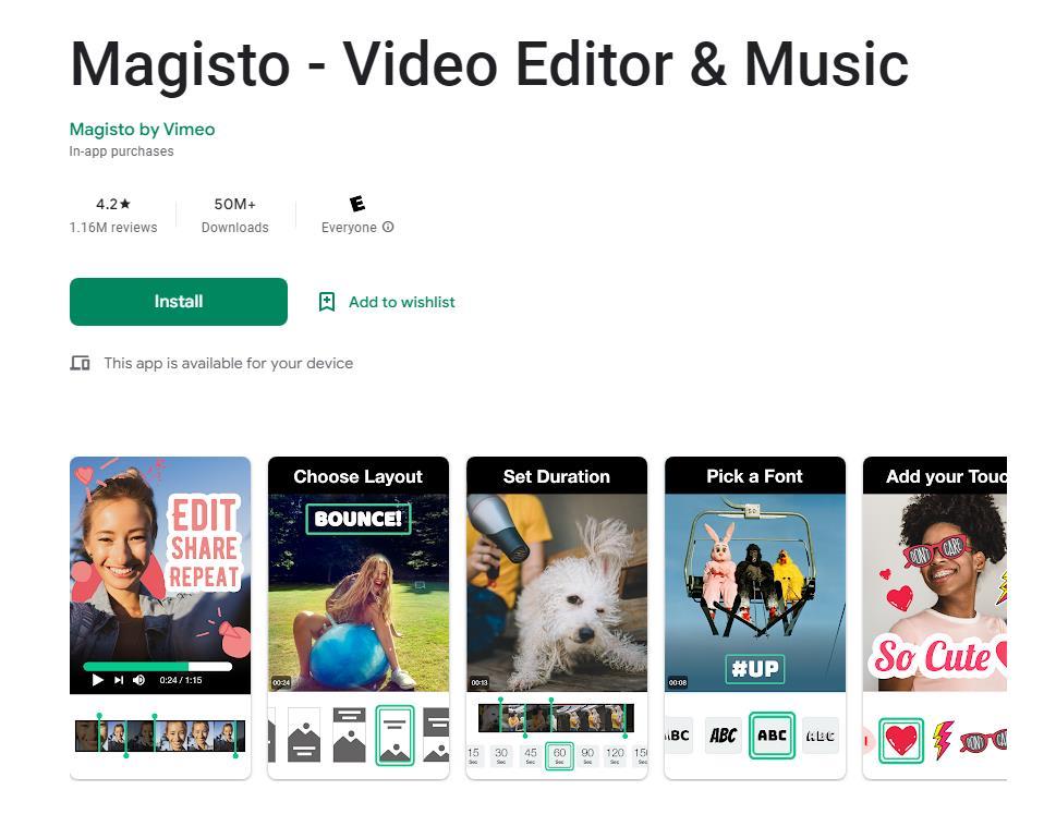 magisto video editing app