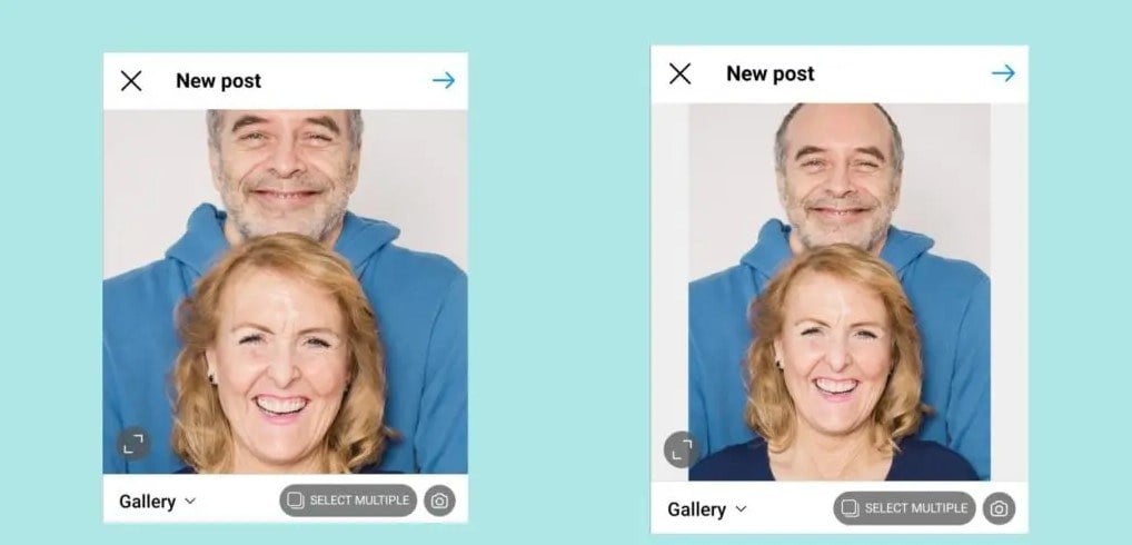 make couple image fit on instagram