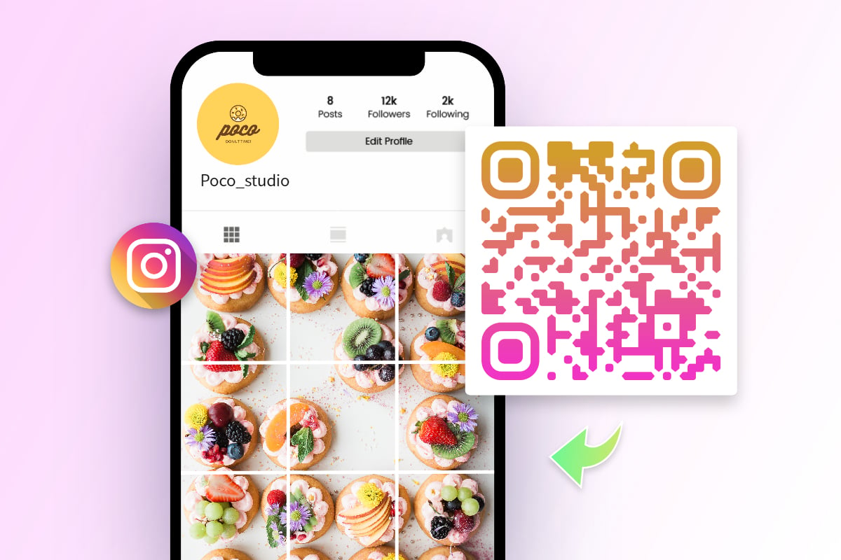 use the qr code to share instagram profile on iphone
