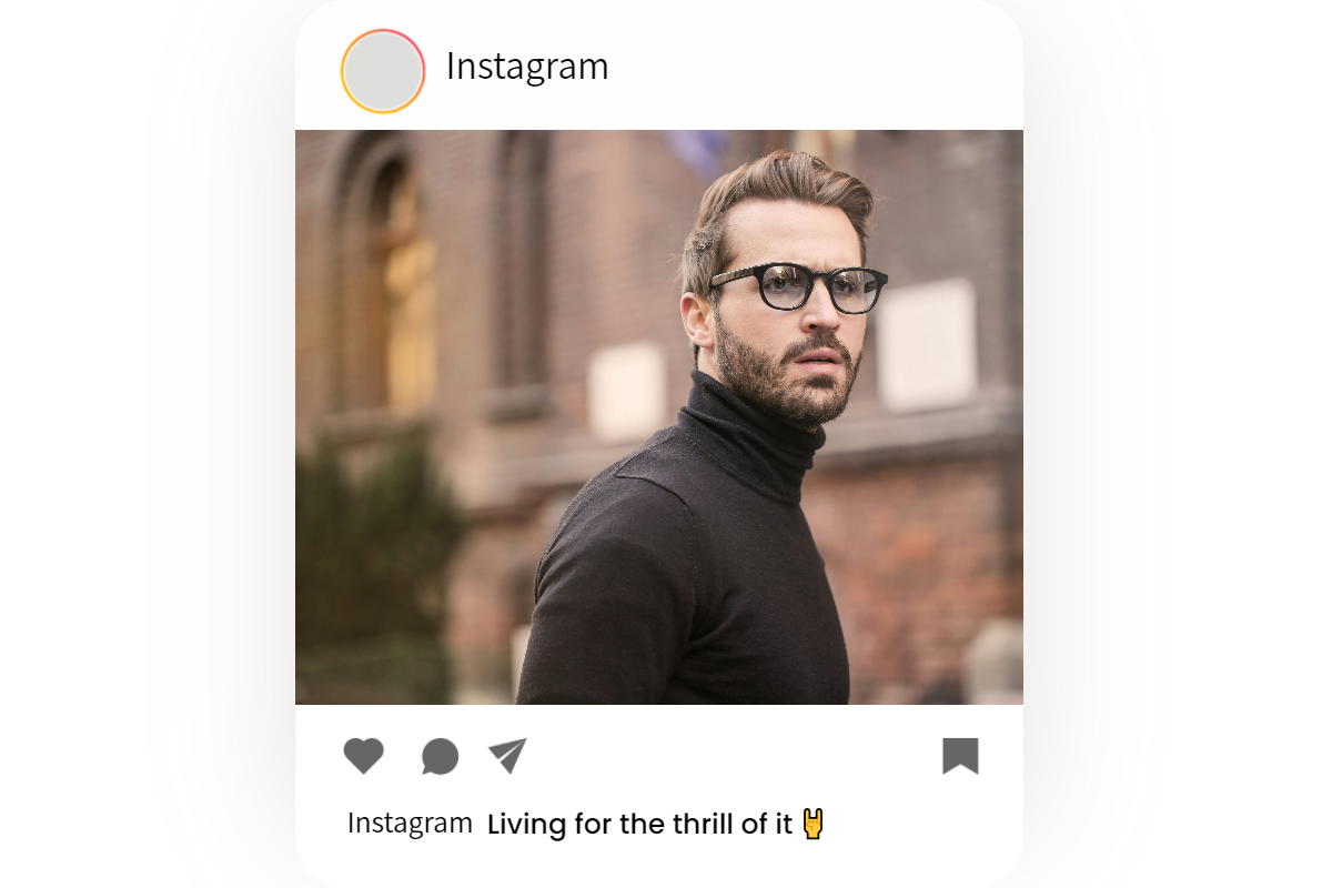 male instagram post with best ig caption
