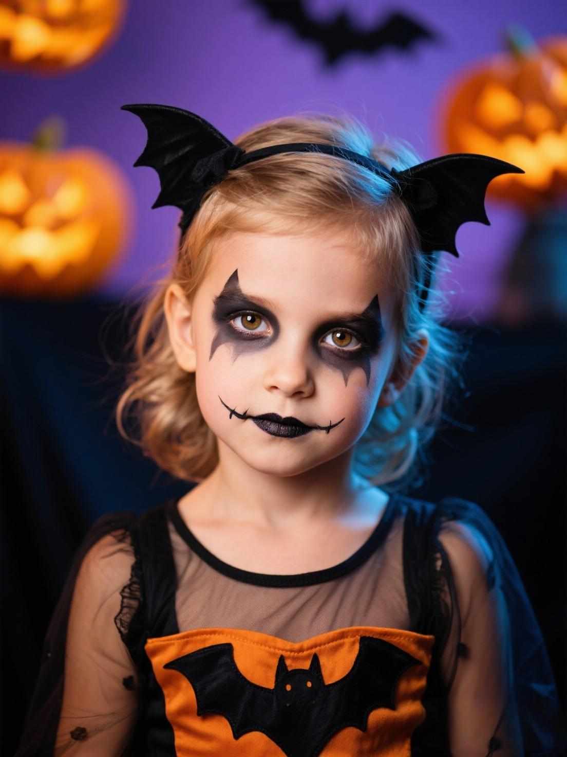 maquillage Halloween chauve-souris