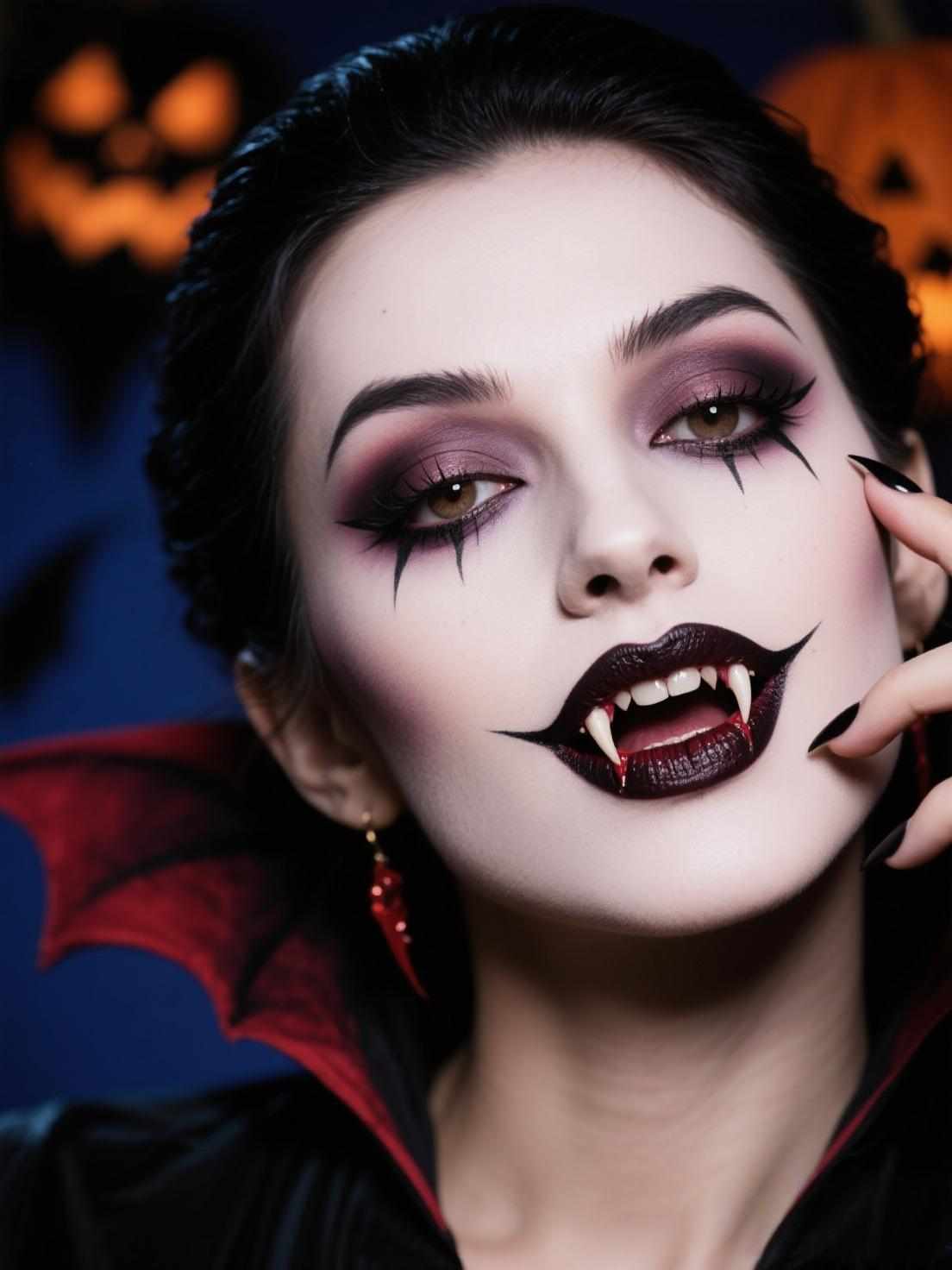 maquillage Halloween vampire