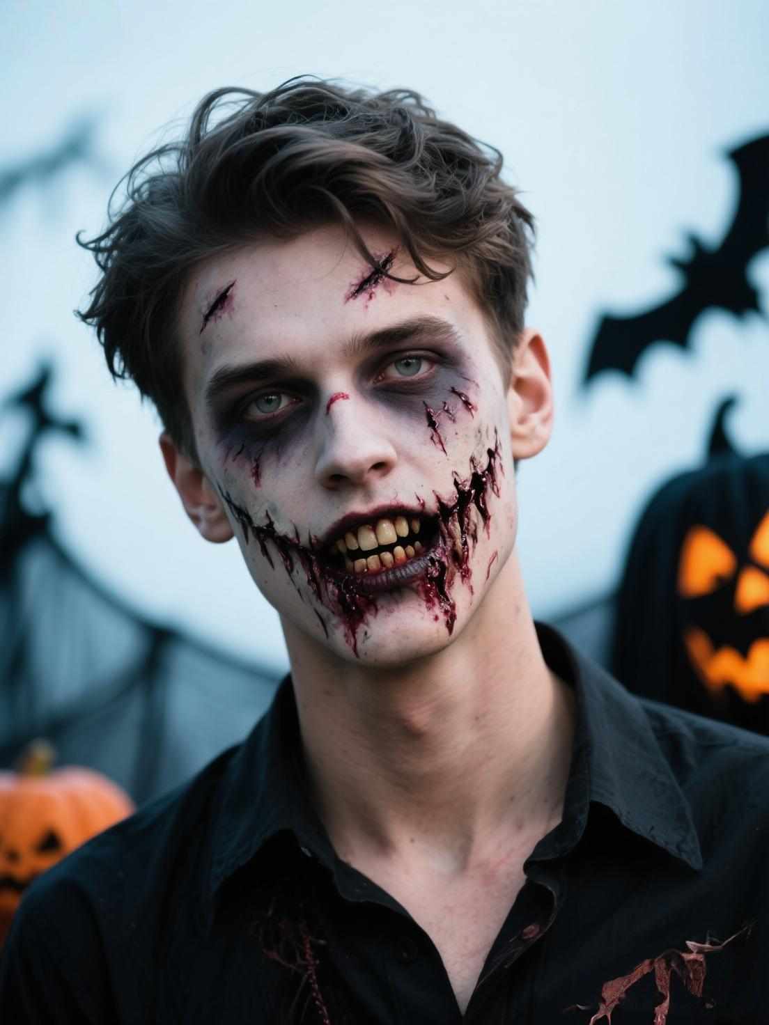 maquillage Halloween zombie