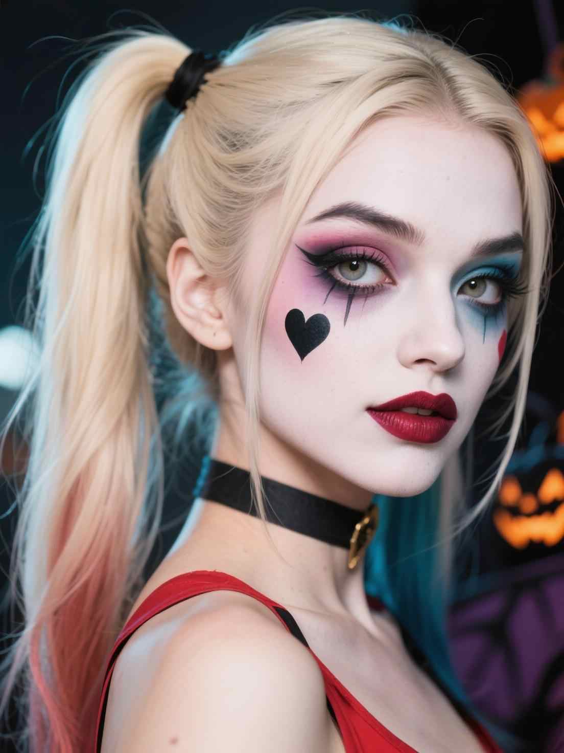 maquillage Harley Quinn Halloween