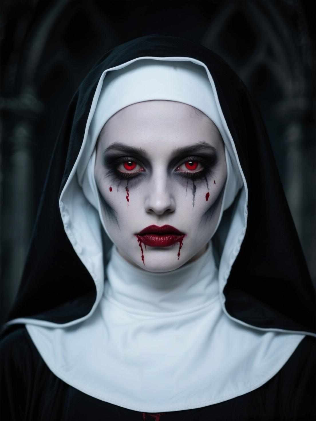 maquillage nonne Halloween