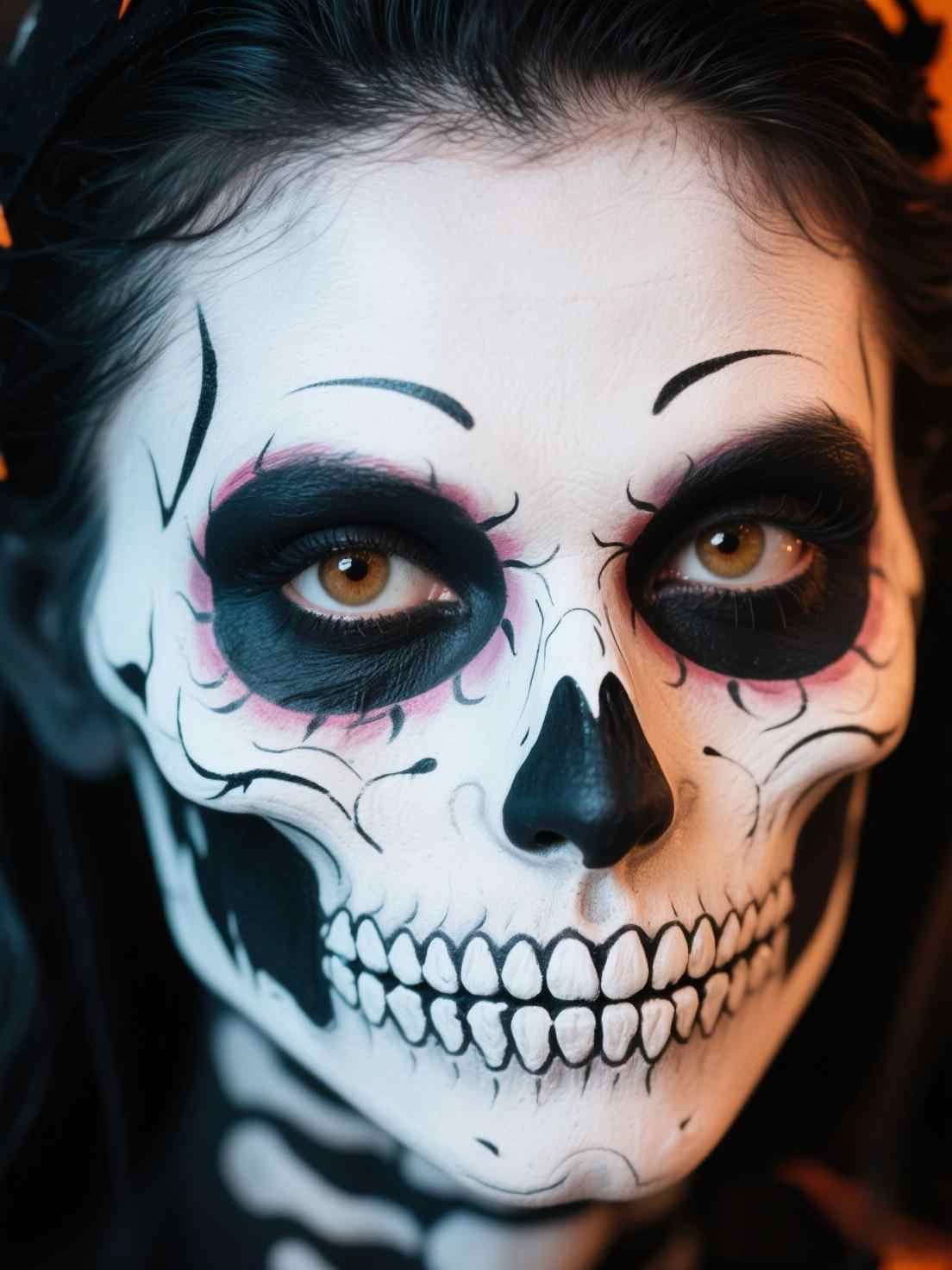 maquillage squelette Halloween