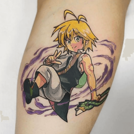 meliodas anime tattoo