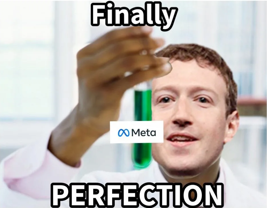 a meme about mark zuckberg and meta