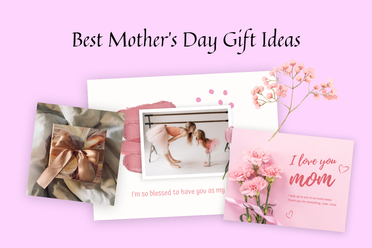 mother's day gift ideas, a mother's day photoshoot, and a mother's day card