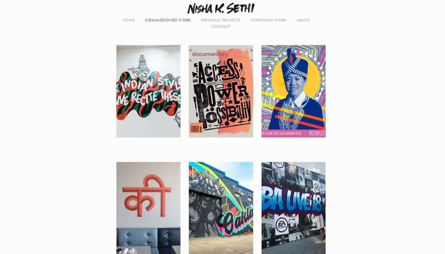 nishaksethi graphic designer portfolio website