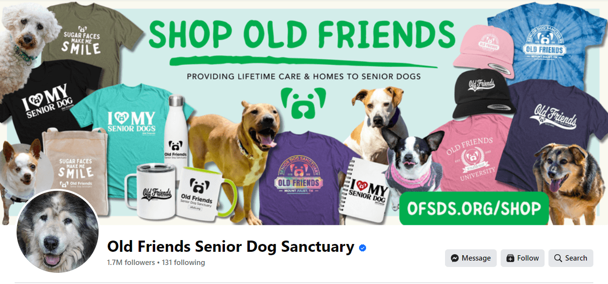 old friends senior dog sanctuary facebook cover