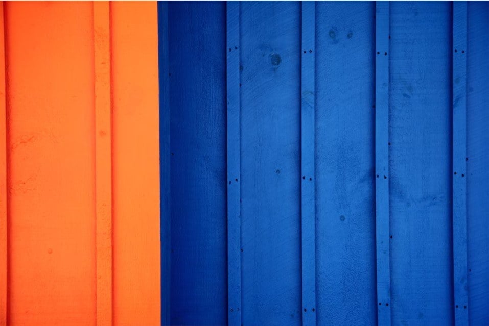 orange and blue color design