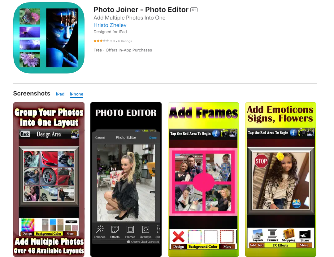 photo joiner download interface