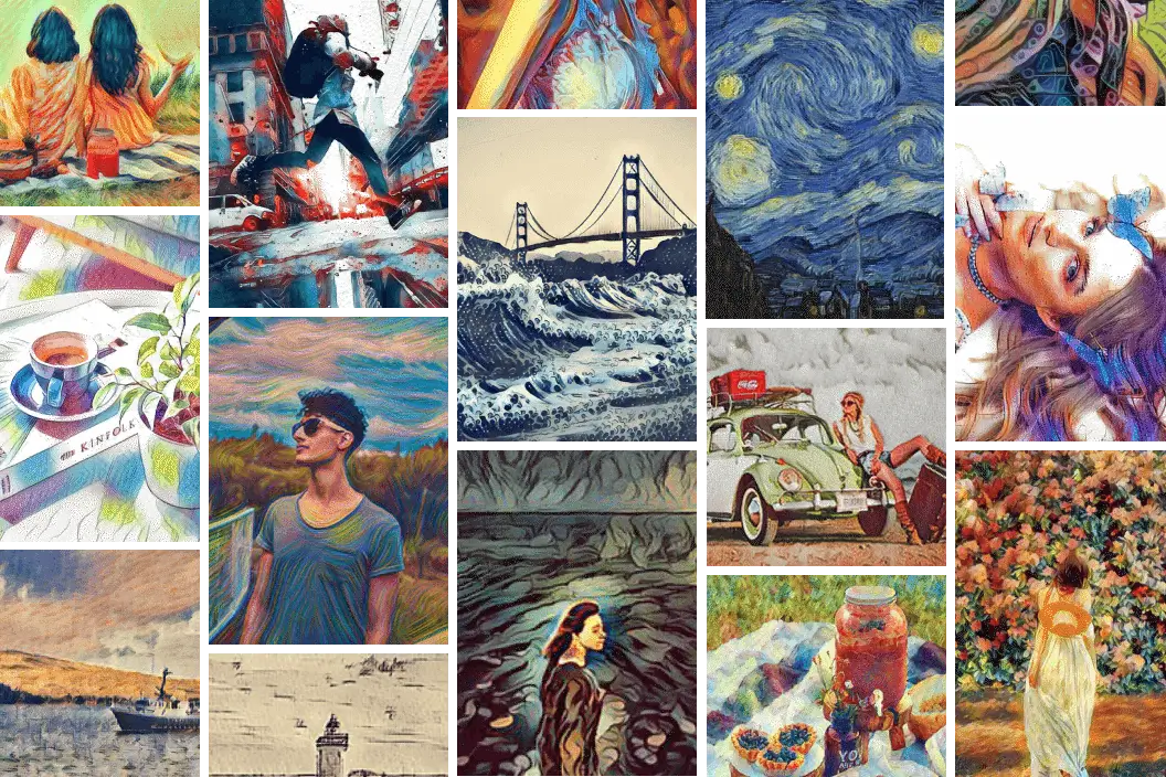 写真をイラストにするアプリfotorの画風一覧