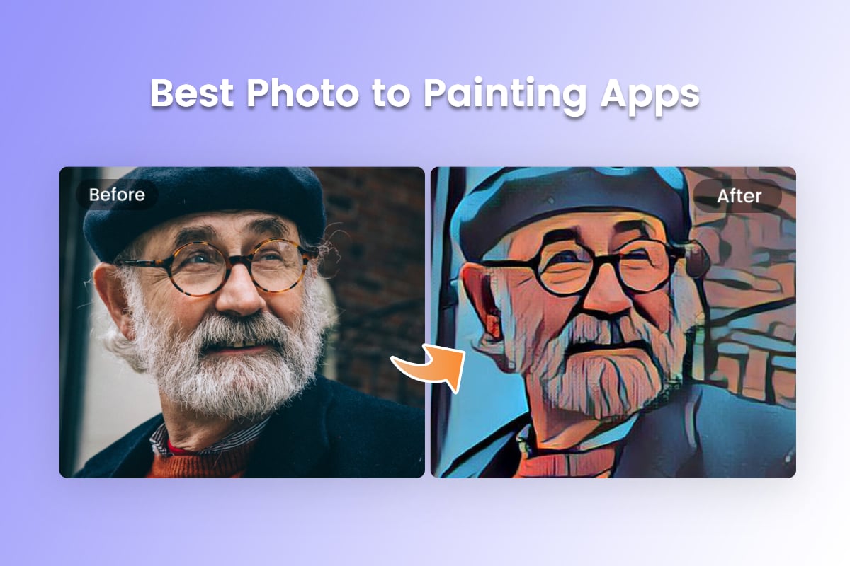 convert an old man photo to pop art painting