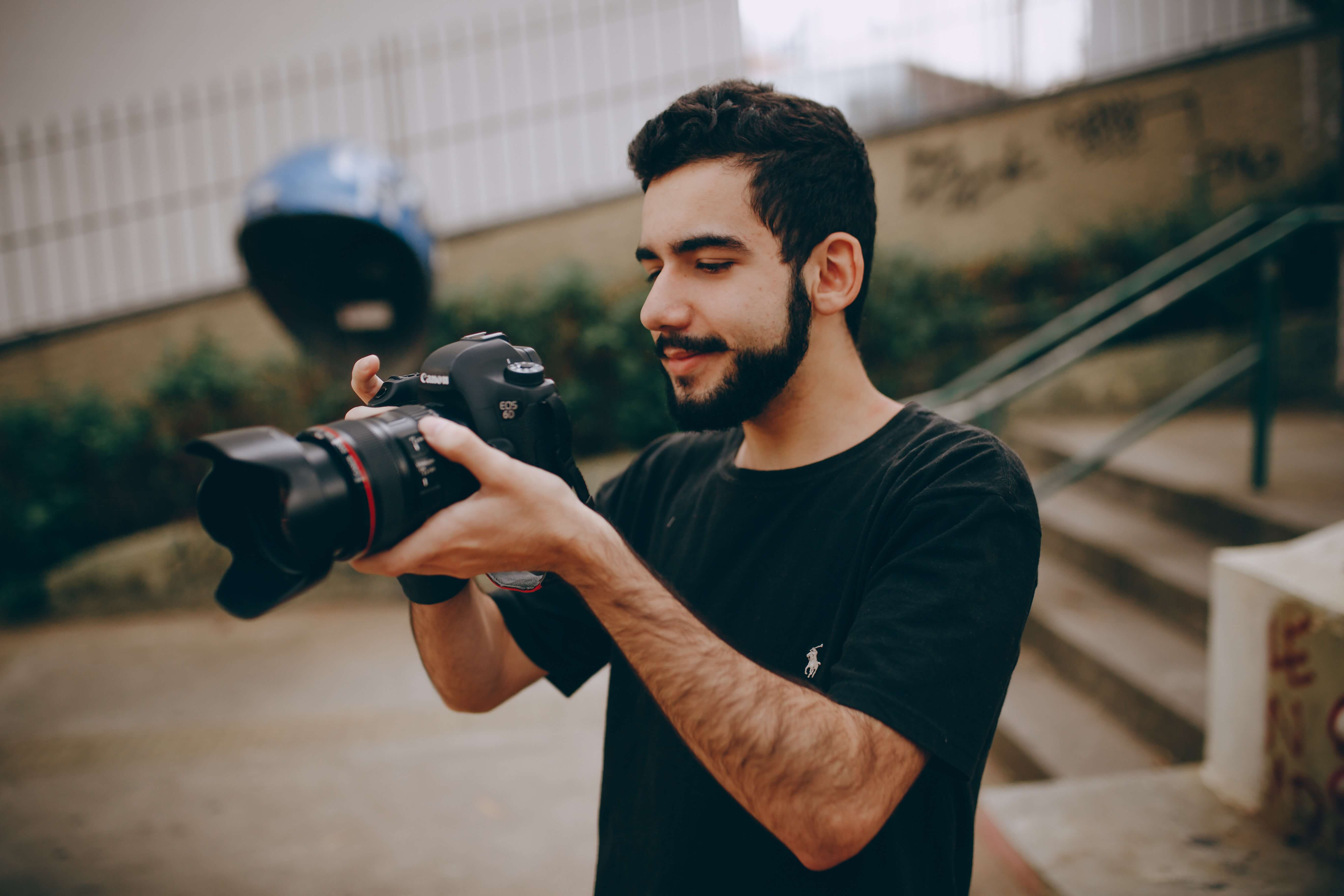 Photographer with a camera