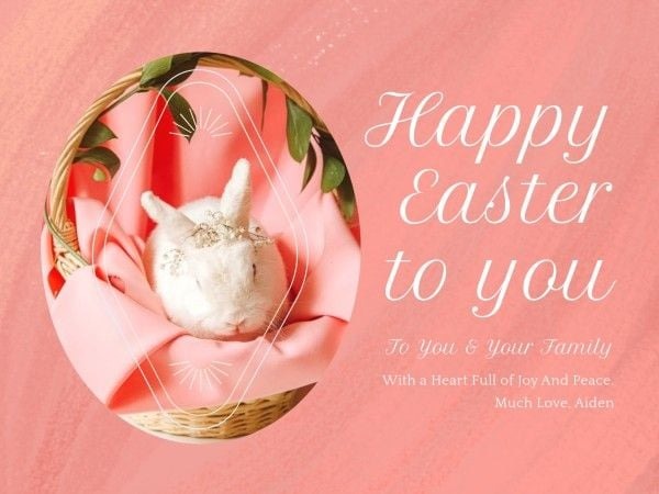 Pink Happy Easter To You Card