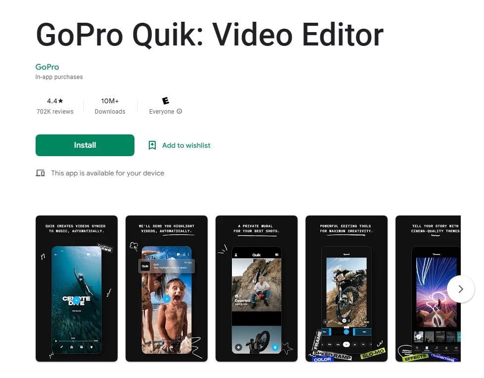 quik video editing app