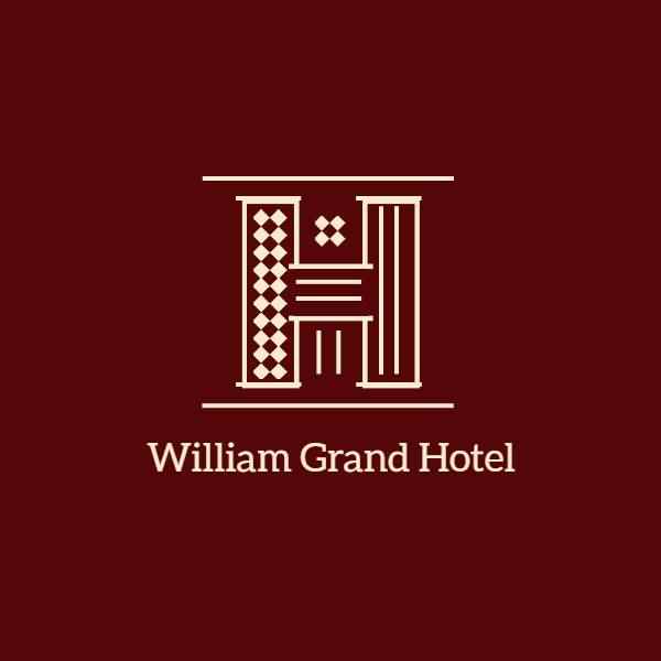 red letter logo for hotel