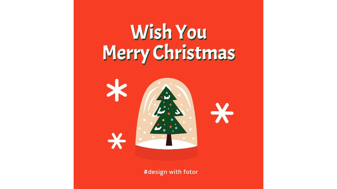 red merry christmas short message