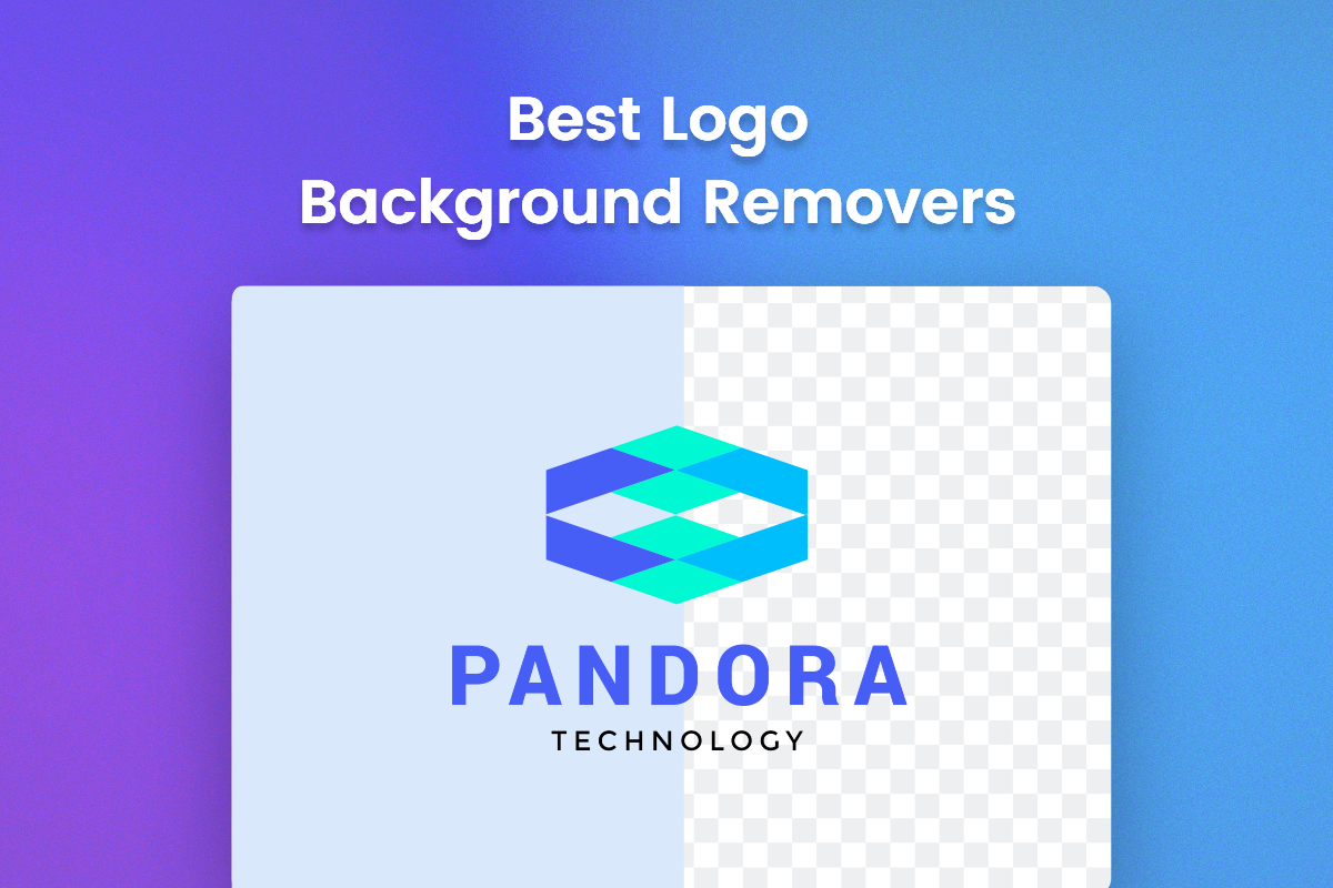 remove purple and blue logo background into transparent