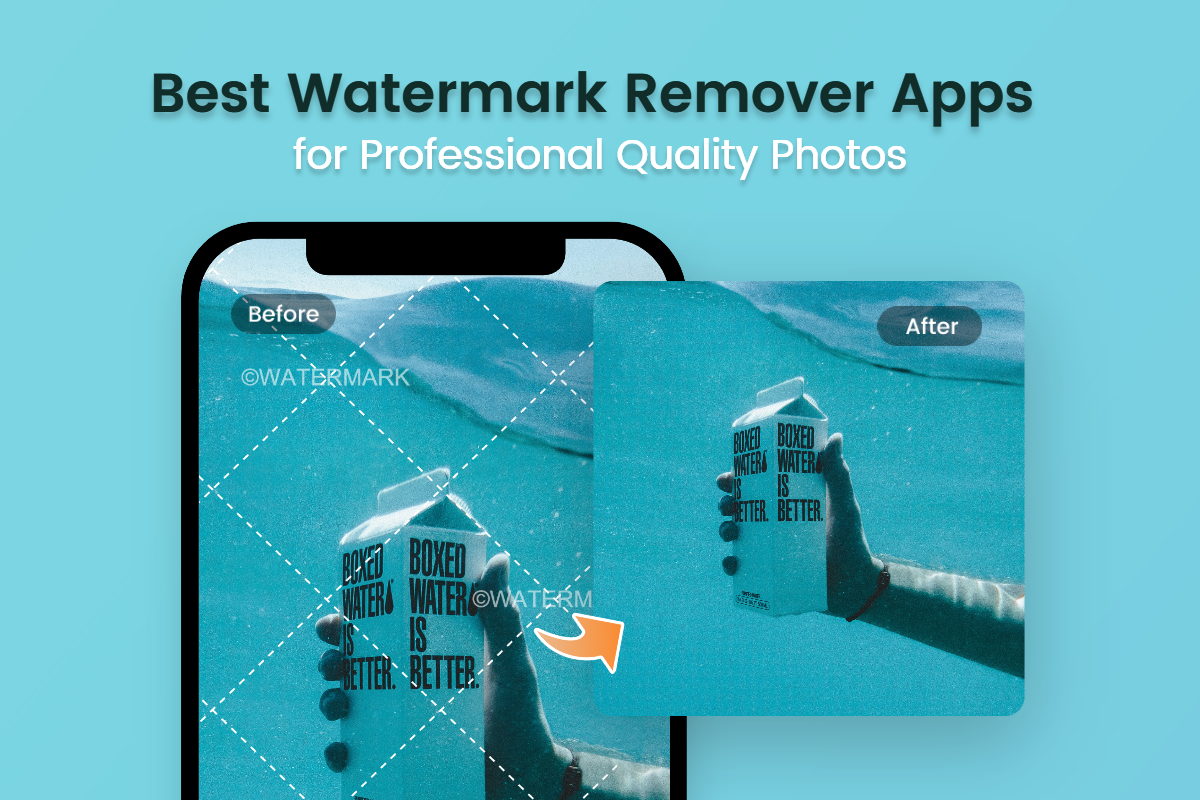 remove watermark from blue milk photo on phone with best watermark remover app