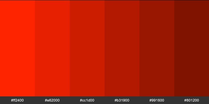 scarlet red Color Palette