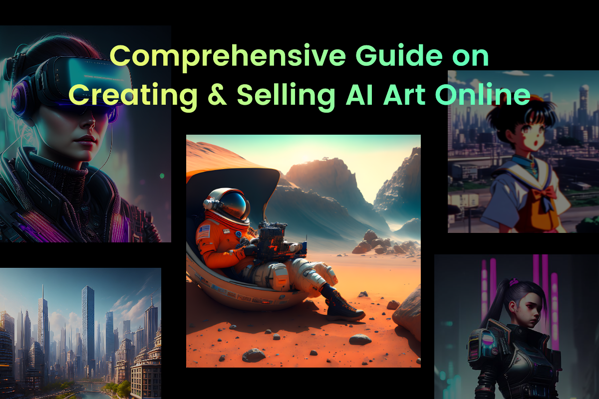 selling ai art banner with ai artworks from fotor