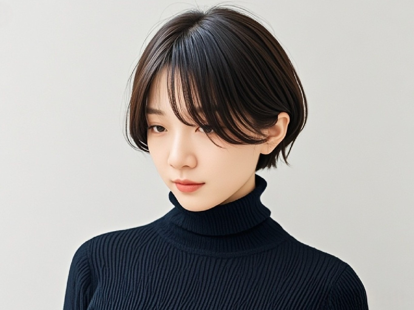 長めバングショート