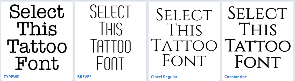 The Best Fonts for Tattoos And How to Choose Them  Certified Tattoo  Studios