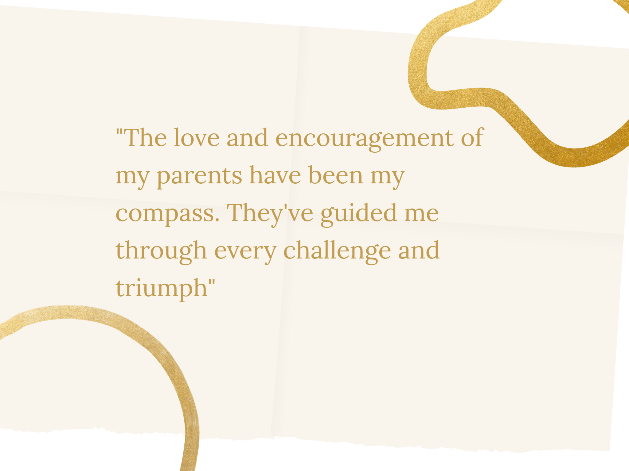 simple yellow thank you card with parents quotes