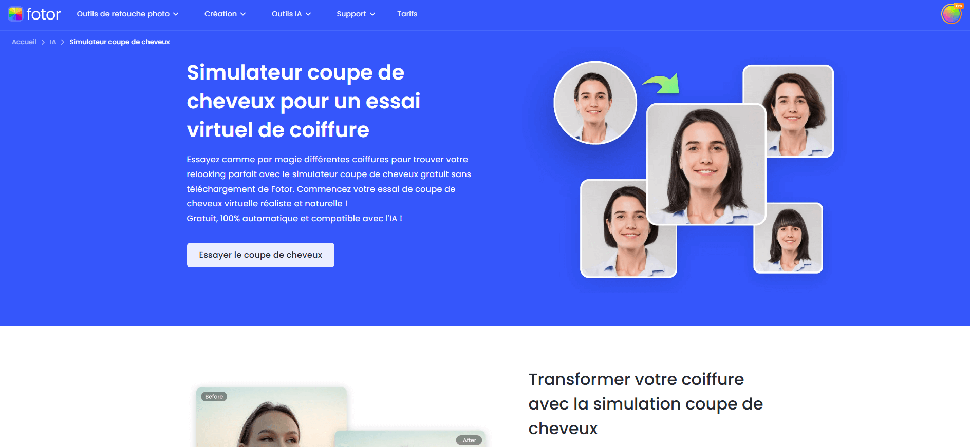 simulateur coupe de cheveux pour tendance coiffure 2025