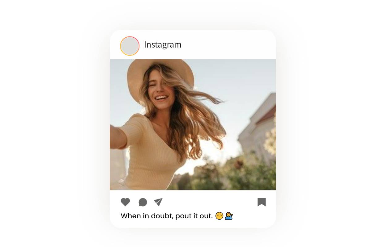 smile captions for instagram selfies of a young women