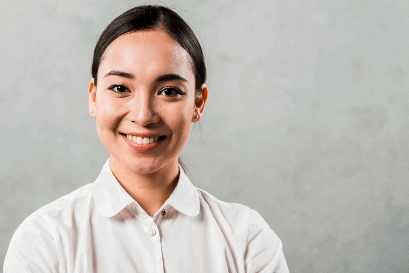 Surprised Female Business Professional Poses Against White Backdrop Photo  Background And Picture For Free Download - Pngtree