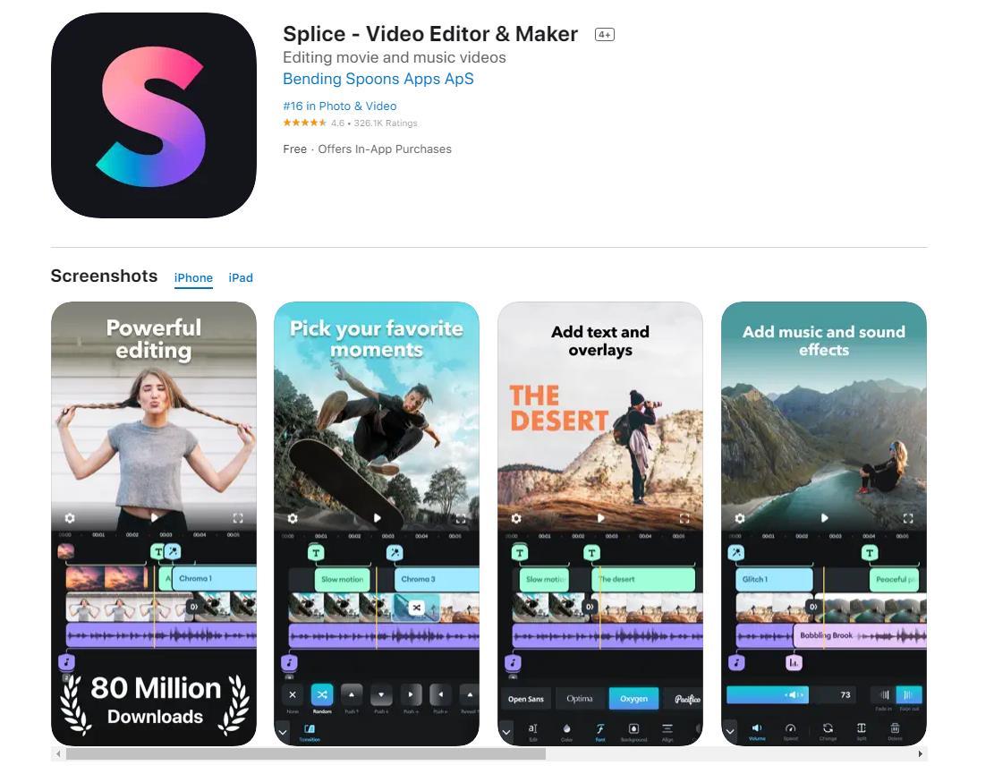 splice video editing app