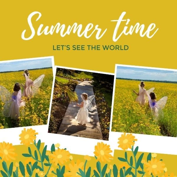 summer time kids outing post template