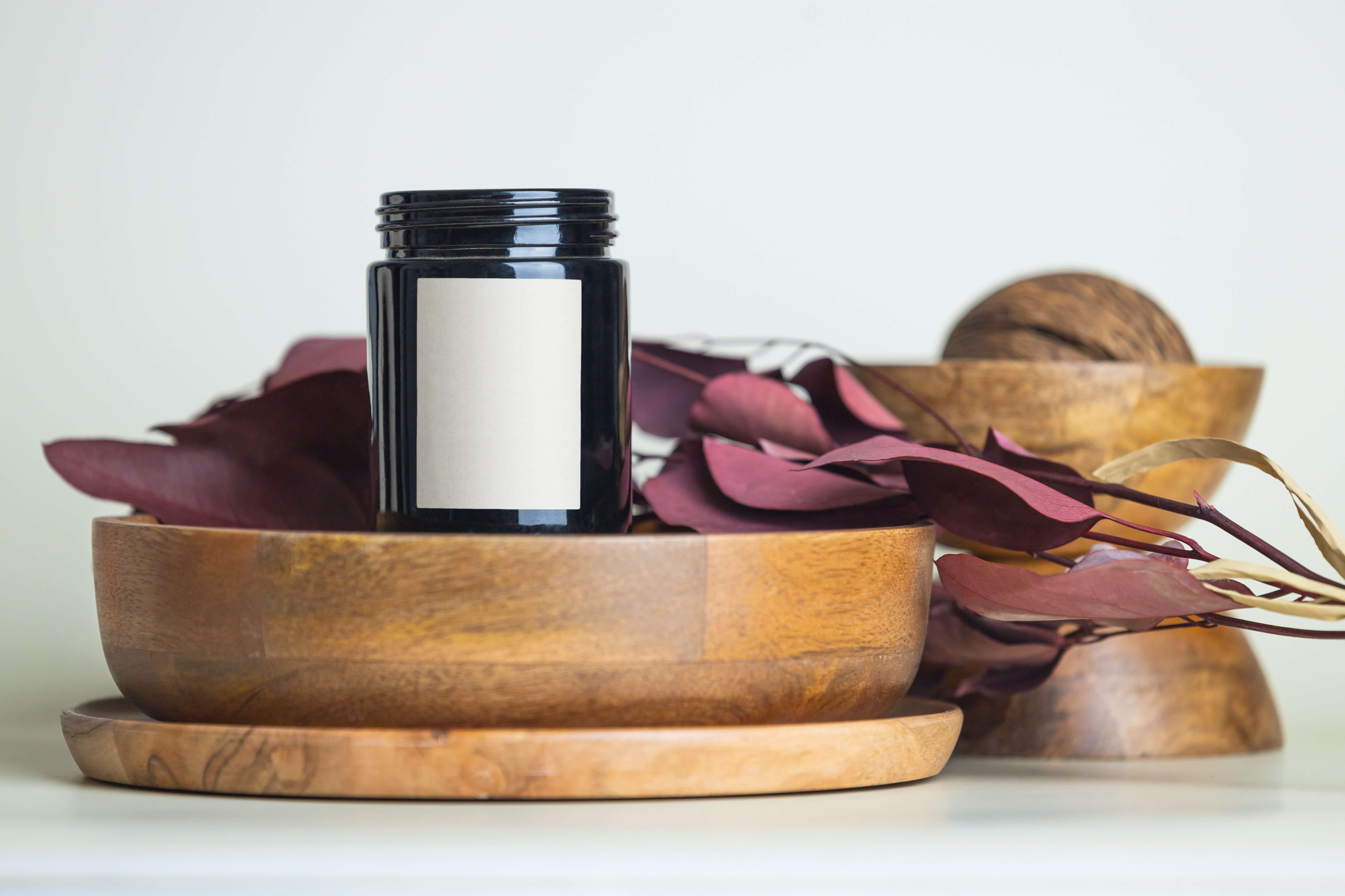 take product photos for aroma with some props