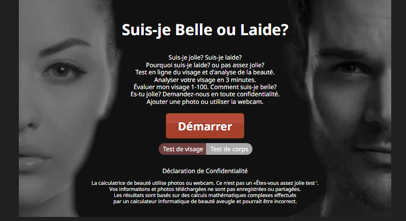 test de beaute gratuit avec prettyscale